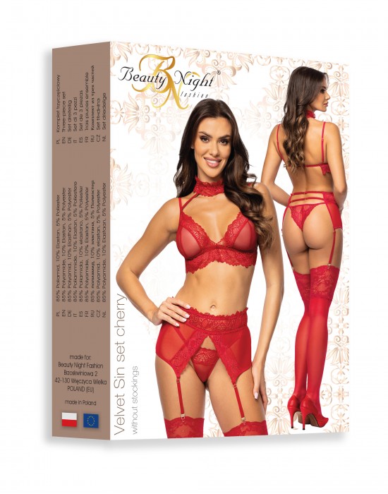 Velvet Sin set cherry Beauty Night -  - Belio.bg