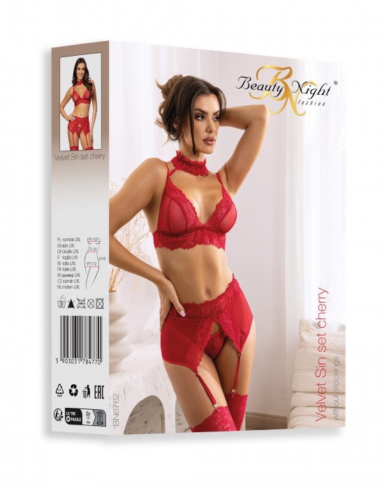 Velvet Sin set cherry Beauty Night -  - Belio.bg