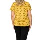Дамска макси пижама с 3/4 панталон в жълт цвят QUEEN
