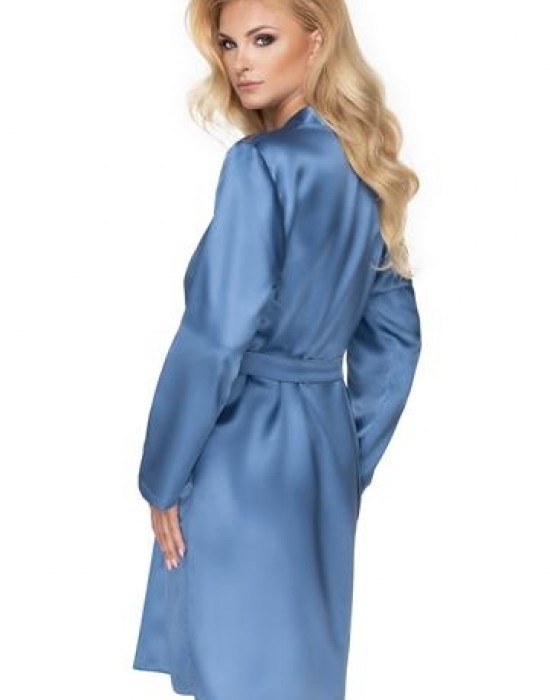 Сатенен халат в син цвят Sapphire