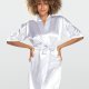 Сатенен дамски халат в бял цвят Nable 100