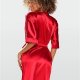 Сатенен дамски халат в червен цвят Nable 100