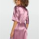 Сатенен дамски халат в розов цвят Nable 100