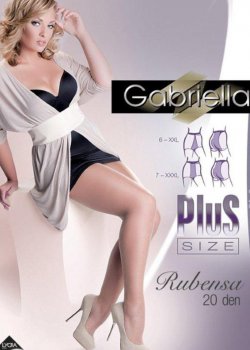 Макси чорапогащи в черен цвят RUBENSA-7 NERO 20 DEN