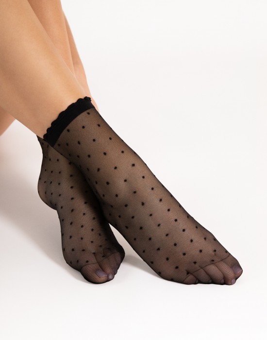 Къси дамски чорапи в черен цвят Bella 20 Den