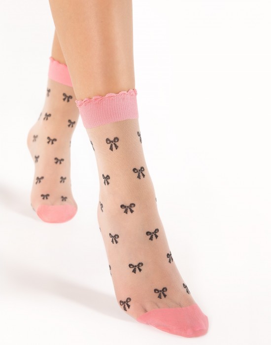 Къси дамски чорапи в розов цвят Hey Baby 15 Den