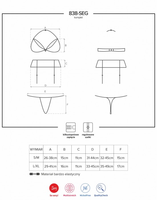 Секси комплект от три части 838-SEG-1
