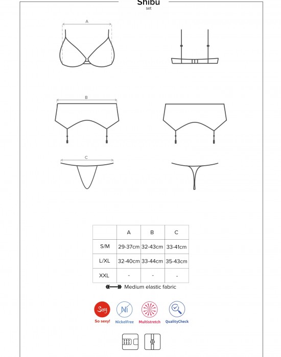 Секси комплект от три части Shibu 