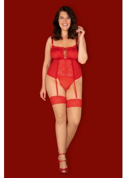 Чорапи за жартиери в червен цвят BLOSSMINA