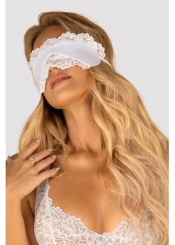 Еротична сатенена маска AMOR BLANCO