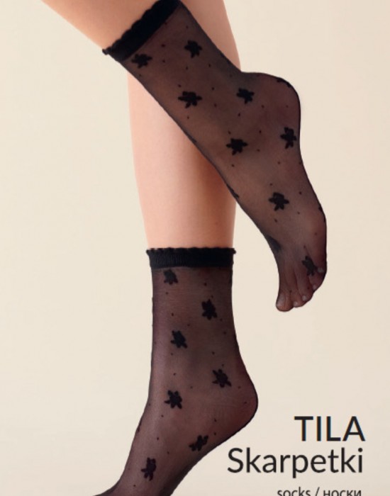 Къси дамски чорапи в черен цвят TILA