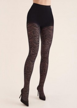 Фигурален дамски чорапогащник в черен цвят CAMEO 60 DEN