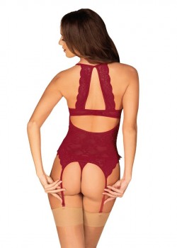 Корсет с прашки в цвят бордо Ivetta 