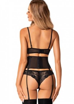 Жартиерен колан в черен цвят Serena 