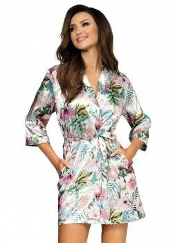 Сатенен халат в цвят екрю Katie