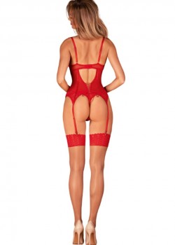 Дамски чорапи в червен цвят INGRIDIA