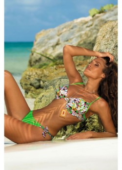 Бански костюм от две части в зелено Luciana M-369-4