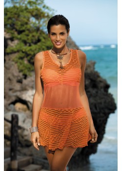 Плажна туника в оранжево Vivian M-414-3