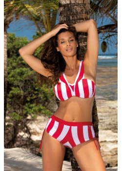 Бански костюм от две части в червен цвят Fifi M-657-1