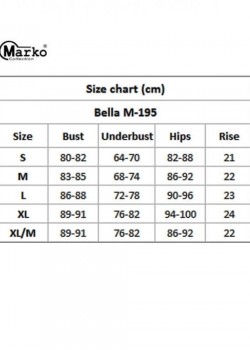 Бански костюм от две части в оранжево Bella M-195-134