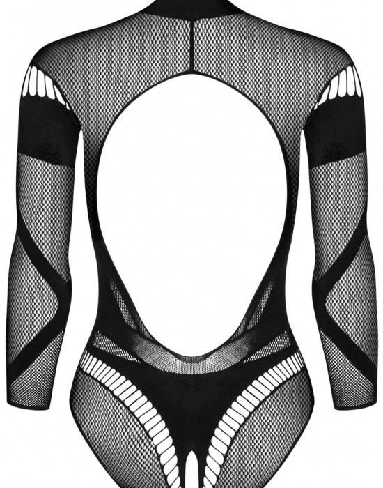 Секси боди с отворено дъно в черен цвят B135