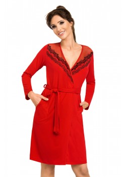 Jasmine стилен дамски халат червен