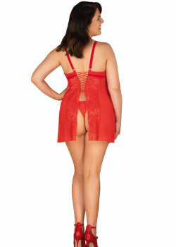 Макси нощница с прашки в червен цвят BLOSSMINA 