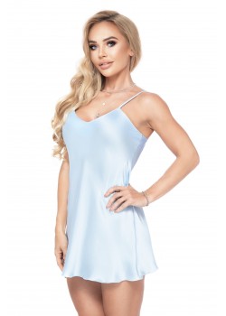 Aria-II сатенена нощница, небесносин цвят