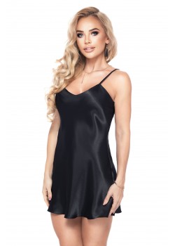 Aria-II сатенена нощница, черен цвят