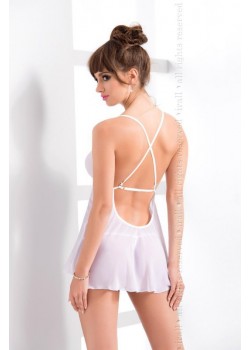 Cassidy комплект нощница с прашки, бял цвят