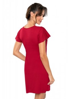 Luiza нощница с дантела в цвят бордо