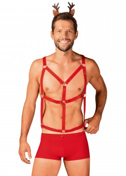 Секси комплект за мъже Komplet-Mr-Reindy-Czerwony-Czerwony