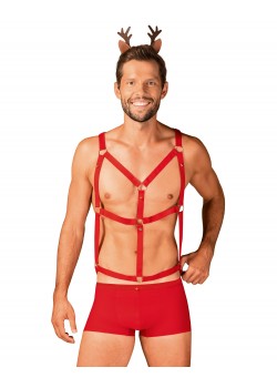 Секси комплект за мъже Komplet-Mr-Reindy-Czerwony-Czerwony