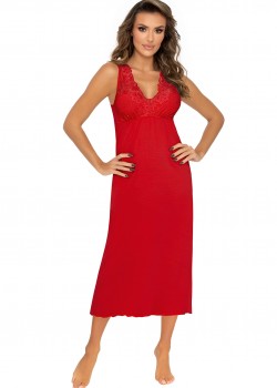 Нощница Koszulka-Kristina-Long-Red-Red