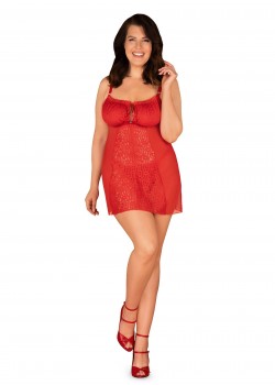 Секси нощница с прашки Koszulka-Blossmina-stringi-GRATIS-Czerwony