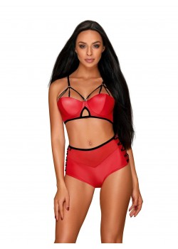 Секси комплект от 2 части Komplet-Leatheria-Red-2-czciowy-Czerwony