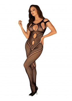 Целокупно мрежесто боди Bodystocking-G322-Czarne-Czarny