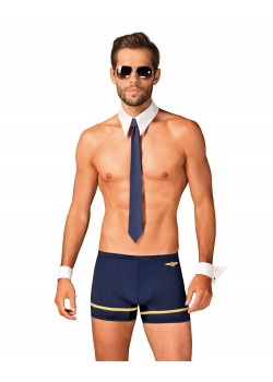 Секси комплект за мъже Komplet-Pilotman-Granatowy