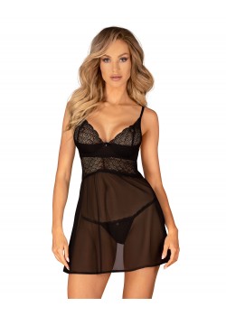 Секси Нощница Koszulka-Chemeris-babydoll-Czarny