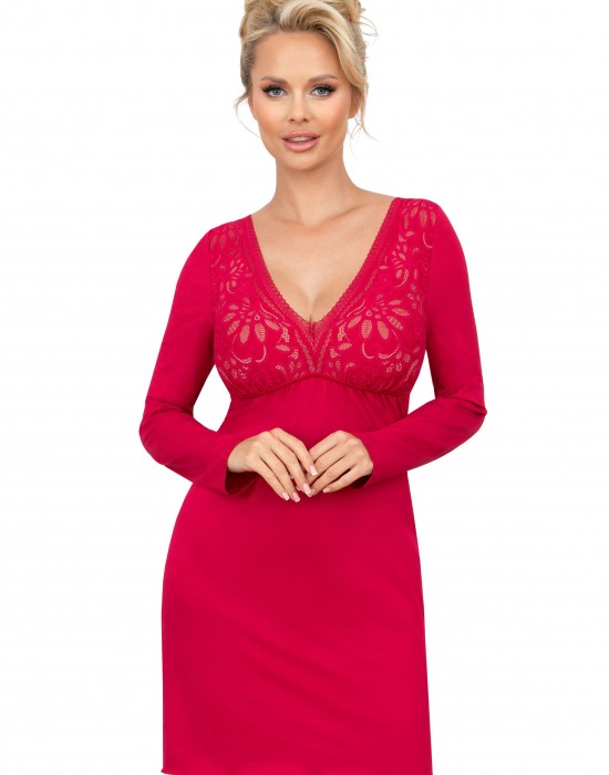 Нощница Koszula-Silvana-Long-Wine-Wine