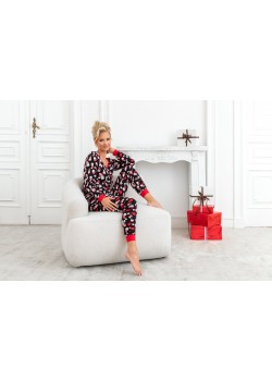 Дамска пижама Piama-Santi-Long-Black-Black