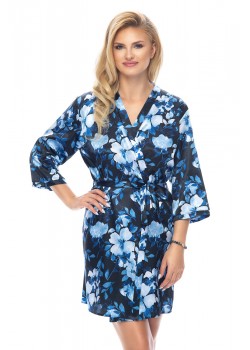 Луксозен секси халат Szlafrok-Omena-Granatowy