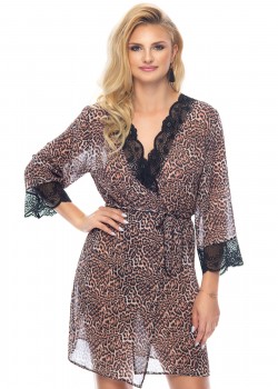 Луксозен секси халат Szlafrok-Yamila-I-Leopard-Leopard