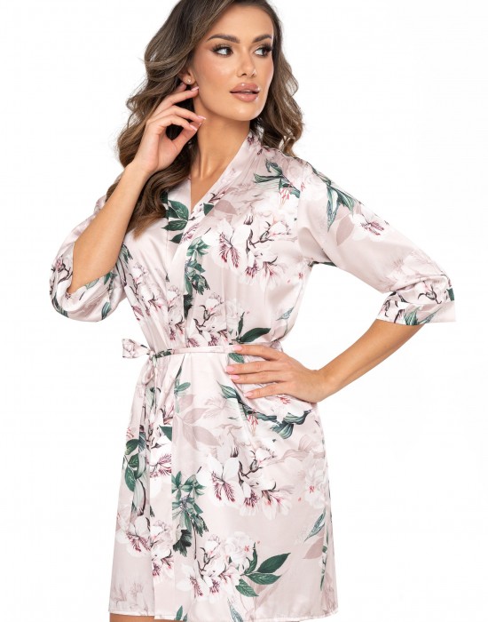 Секси халат Szlafrok-Nelly-Dark-Beige-Dark-Beige