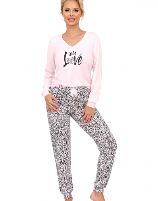Дамска пижама Piama-Pantera-Long-Pink-Pink