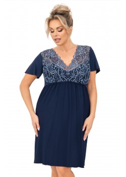 Нощница Koszula-nocna-Melania-Plus-Granatowa-Granatowy
