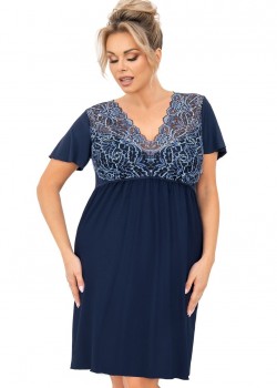 Нощница Koszula-nocna-Melania-Plus-Granatowa-Granatowy