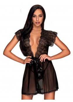 Халат Peniuar-Romanesa-Czarny