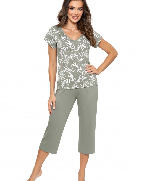 Дамска пижама Piama-Paloma-34-Oliwkowy