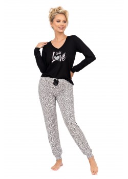Дамска пижама Piama-Pantera-Long-Black-Black